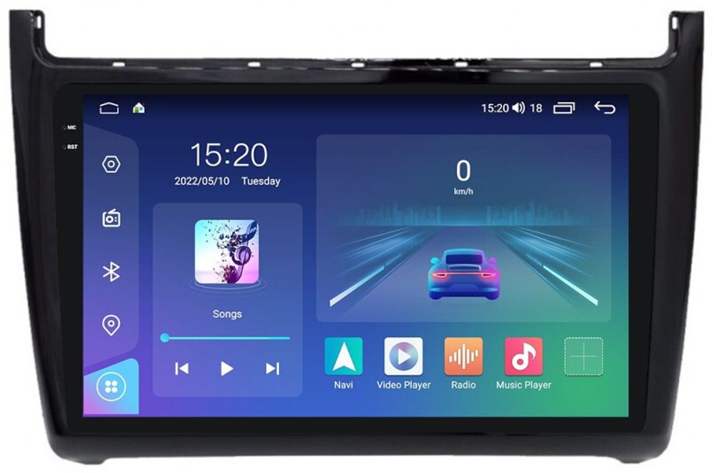 Магнитола для Volkswagen Polo 2009-2020 - Parafar PF968LUX1U2K на Android 13, QLED+2K, ТОП процессор, 8Гб+128Гб, CarPlay, 4G SIM-слот