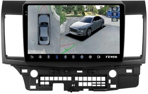 Магнитола для Mitsubishi Lancer X 2007-2016 (рамка 10) - Teyes CC3-2K-360 на Android 10, 2K QLED, 6Гб+128Гб, CarPlay, 4G SIM-слот, 4 камеры в комплекте