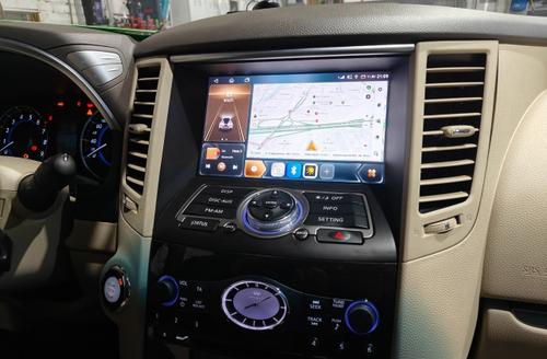 Магнитола для Infiniti QX70, FX35 (S51), FX37, FX30d, FX50 2008-2016 (Поддержка Bose и 360) - Kuberg KP-9828-5 (бежевая) Android 12, TS10, CarPlay, 4G SIM-слот
