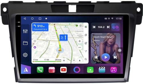 Магнитола для Mazda CX-7 2007-2012 - FarCar BM097M монитор 9.5" QLED на Android 14, TS10, 4+32Гб, CarPlay, 4G SIM-слот