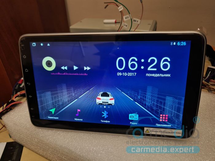 2DIN магнитола с поворотным экраном 10" - Kuberg KP-1008-6128-на Android 14, Быстрая, CarPlay, 4G SIM-слот