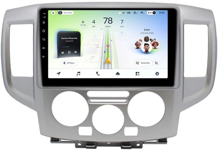 Магнитола для Nissan NV200 2009+ (рамка серебро) - Teyes CC4L монитор 9" IPS на Android 14, Быстрая, Snapdragon 662, CarPlay, 4G SIM-слот