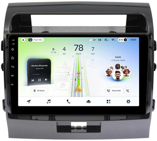 Магнитола для Toyota Land Cruiser 200 2007-2015 (экран климата внизу) - Teyes CC4L монитор 10" IPS на Android 14, Snapdragon 662, CarPlay, 4G SIM-слот