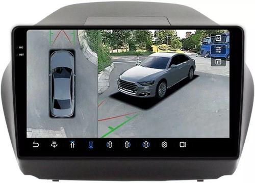 Магнитола для Hyundai iХ35, Tucson 2 2009-2015 (без штатного усилителя) - FarCar BX10-360-7051-10AB монитор 10.36" 2K QLED на Android 13, 6Гб+128Гб, CarPlay, 4G SIM-слот, 4 камеры в комплекте