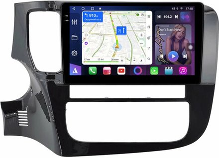 Магнитола для Mitsubishi Outlander 3 2012-2022 (овальный климат) - FarCar BM1006M монитор 9.5" QLED на Android 14, TS10, 4+32Гб, CarPlay, 4G SIM-слот