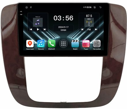 Магнитола для Chevrolet Tahoe 900 2006-2014 (рамка под дерево) - FarCar DX1174M монитор 9.5" IPS на Android 13, 4+64Гб, CarPlay