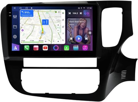 Магнитола для Mitsubishi Outlander 3 2012-2021 (правый руль) - FarCar BM9-7263R9 монитор 9.5" QLED на Android 14, TS10, 4+32Гб, CarPlay, 4G SIM-слот