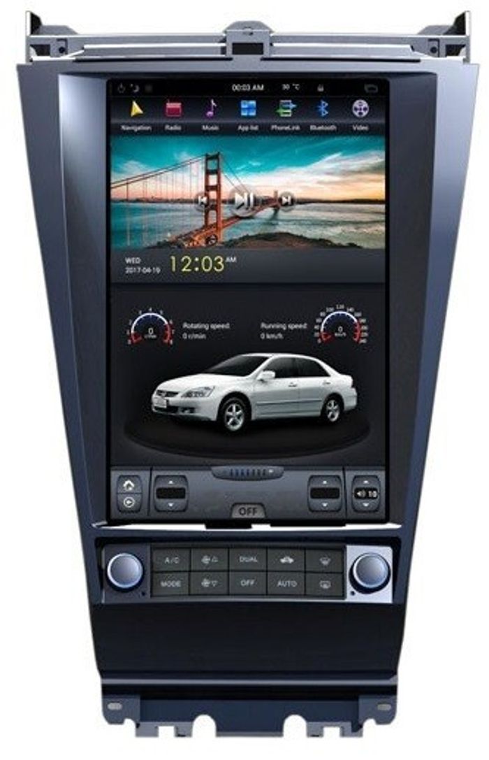 Магнитола для Honda Accord 7 2003-2008 - Kuberg ZF-1228-Q6 вертикальный экран в стиле "Тесла" на Android 11, 8Гб+128Гб, CarPlay, 4G SIM-слот
