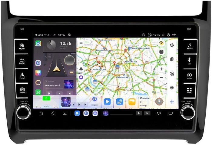 Магнитола для Volkswagen Polo 2009-2020 - Kuberg OL-9903 (кнопки и крутилки) Android 13, TS20, 6+128Гб, CarPlay, 4G SIM-слот