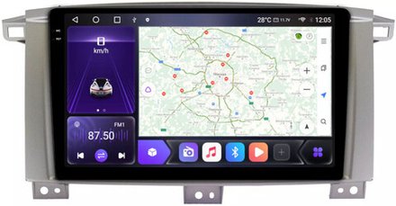 Магнитола для Toyota Land Cruiser 105 1998-2007 - Kuberg OL-9681 QLed+2K, Android 12, TS10,  CarPlay, 4G SIM-слот