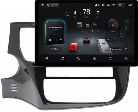 Магнитола для Mitsubishi Outlander 3 2012-2022 (левый руль, рамка 10) - Teyes CC4-PRO монитор 13" 2K QLED на Android 13, Snapdragon 778G, ИИ, CarPlay, DSP, 4G SIM-слот