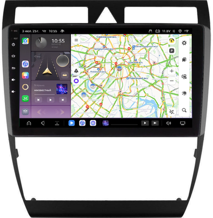 Магнитола для Audi A6 2001-2004 - Kuberg QLed, Android 13, TS20, CarPlay, SIM-слот