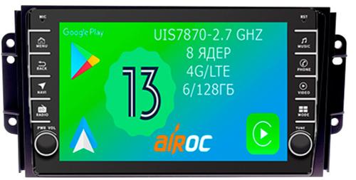 Магнитола для Chery Tiggo 3 2017-2020 - Airoc AB-2104 (кнопки и крутилки), Android 13, TS20, 6/128Гб, SIM-слот, CarPlay