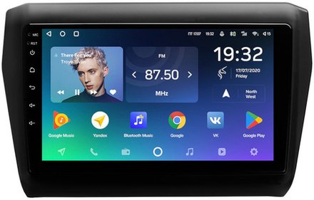 Магнитола для Suzuki Swift 5 2016-2023 (рамка матовая 9) - Teyes CC2 PLUS на Android 10, ТОП процессор, 4Гб+64Гб, 4G SIM-слот
