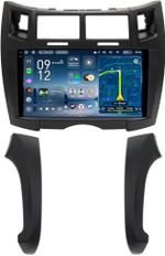 Магнитола для Toyota Vitz 2, Yaris 2 2005-2011 (рамка черная тип 2) - Teyes CC4-PRO монитор 9.5" 2K QLED на Android 13, Быстрейшая, Snapdragon 778G, ИИ, CarPlay, DSP, 4G SIM-слот
