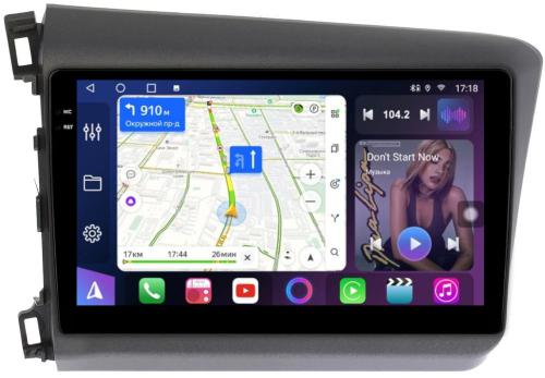 Магнитола для Honda Civic 9 седан 2012 левый руль - FarCar BM132M монитор 9.5" QLED на Android 14, TS10, 4+32Гб, CarPlay, 4G SIM-слот