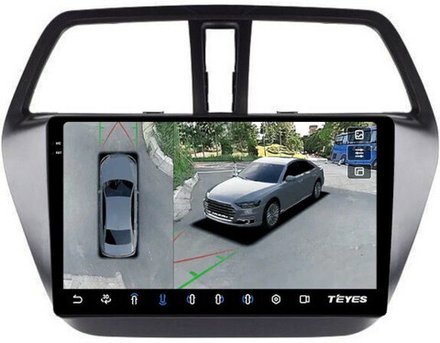 Магнитола для Suzuki SX4 2 2013-2021 - Teyes CC3-2K-360 на Android 10, 2K QLED, 6Гб+128Гб, CarPlay, 4G SIM-слот, 4 камеры в комплекте