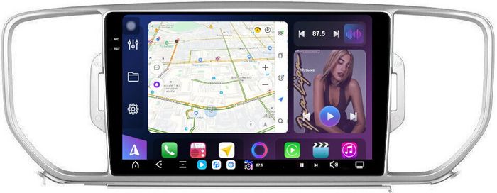 Магнитола для KIA Sportage 4 2016-2018 - FarCar GX576M монитор 9.5" 2K QLED на Android 14, TS20, 6+128Гб, CarPlay, 4G SIM-слот