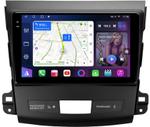 Магнитола для Mitsubishi Outlander XL, Peugeot 4007, Citroen C-Crosser (Rockford, рамка гладкая) - FarCar S500-TS20 монитор 9.5" 2K QLED на Android 14, Быстрейшая, CarPlay, 4G SIM-слот