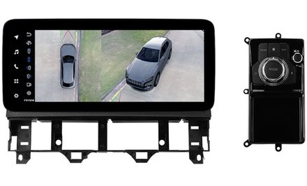 Магнитола для Mazda 6 GG 2002-2007, Atenza (джойстик в комплекте) - Teyes LUX ONE 360 монитор 12.3", Android 10, ТОП процессор, CarPlay, 4G SIM-слот, 4 камеры в комплекте, 6/128 ГБ