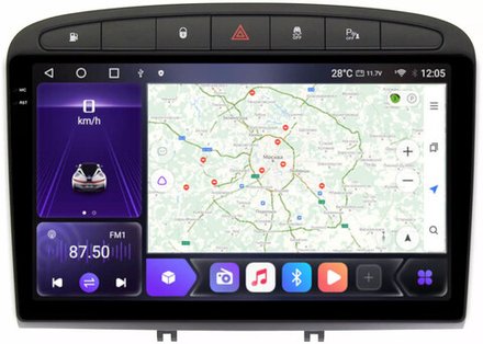 Магнитола для Peugeot 308 2007-2014, 408 2012-2022 - Kuberg OL-9961 QLed+2K, Android 12, TS10,  CarPlay, 4G SIM-слот