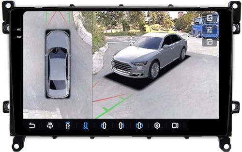 Магнитола для Toyota Prius 50, PHV 2019-2022 - FarCar BX9-360-9528N монитор 9.5" 2K QLED на Android 13, 6Гб+128Гб, CarPlay, 4G SIM-слот, 4 камеры в комплекте