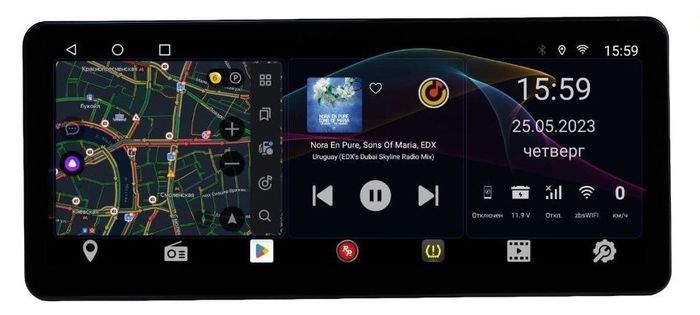 Магнитола для CX-5 2017-2024+ KF, CX-8 (монохром) - Redpower 85513XLMPRO монитор 12.3" QLED в стиле Audi, Android 14, CarPlay, 4G SIM-слот