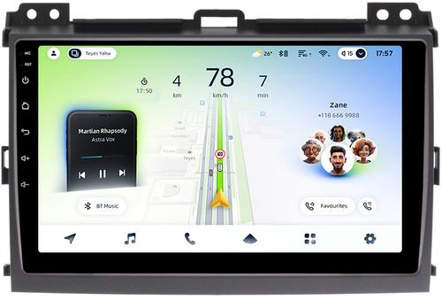 Магнитола для Toyota Land Cruiser Prado 120, Lexus GX470 (экран климата внизу) - Teyes CC4L монитор 9" IPS на Android 14, Быстрая, Snapdragon 662, CarPlay, 4G SIM-слот