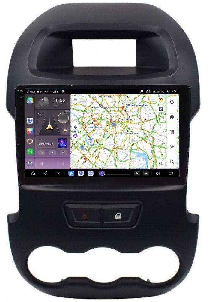 Магнитола для Ford Ranger 2011-2015 - Kuberg OL-9204 QLed+2K, Android 13, TS20, CarPlay, 4G SIM-слот