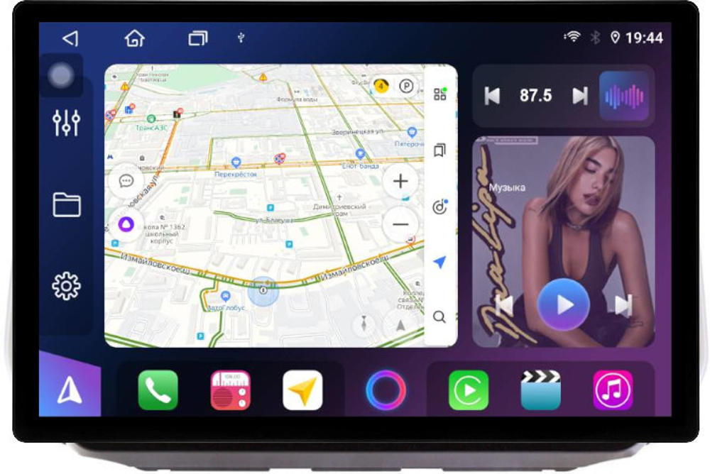 Магнитола для Hyundai Santa Fe 4 2018-2020 - FarCar BX877 монитор 13" 2K QLED на Android 13, TS10, 6+128, CarPlay, 4G SIM-слот