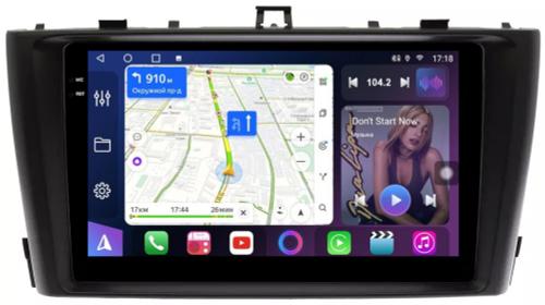 Магнитола для Toyota Avensis T270 2008-2015 (рамка черная) - FarCar BM9-8010B монитор 9.5" QLED на Android 14, TS10, 4+32Гб, CarPlay, 4G SIM-слот