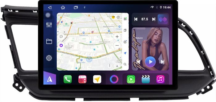 Магнитола для Hyundai Elantra 6 2018-2020 (штатная КЗВ) - FarCar BX877 монитор 13" 2K QLED на Android 13, Быстрая, CarPlay, 4G SIM-слот