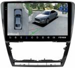 Магнитола для Skoda Octavia A5 2004-2013 (рамка черная глянцевая) - Teyes CC3-2K-360 на Android 10, Быстрая, 2K QLED, CarPlay, 4G SIM-слот, 4 камеры в комплекте