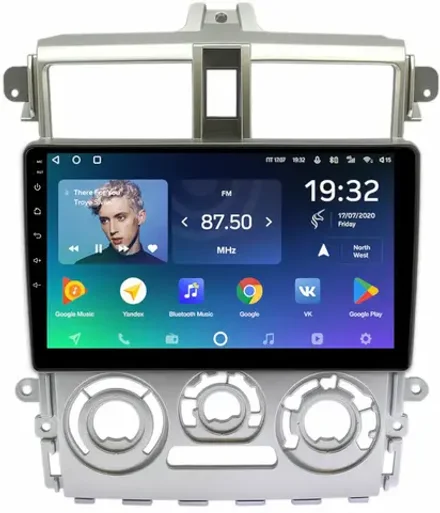 Магнитола для Mitsubishi Colt 6 2002-2012, Colt Plus (правый руль, рамка серебро) - Teyes CC2 PLUS на Android 10, ТОП процессор, 4Гб+64Гб, 4G SIM-слот
