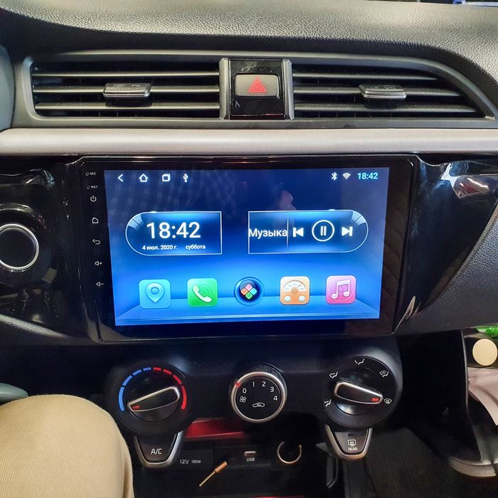 Магнитола для KIA Rio 4, Rio X-Line 2017-2020 (рамка под 9" с кнопкой) - Parafar PF105XHD на Android 13, 8-ядер, 4Гб+64Гб, CarPlay, 4G SIM-слот