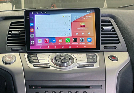 Магнитола для Nissan Murano Z51 2008-2015 - FarCar BM9-9651 монитор 9.5" QLED на Android 14, TS10, 4+32Гб, CarPlay, 4G SIM-слот