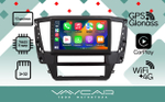Магнитола для Mitsubishi Pajero Sport 3 2020-2024, Montero Sport (прямоугольный климат, рамка 10) - Vaycar VA47-3181 на Android 13, 8-ядер, 4G SIM-слот