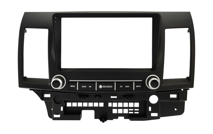 Комплект рамки с разъёмами 9" Mitsubishi Lancer X 2007-2014 с кнопками и крутилками