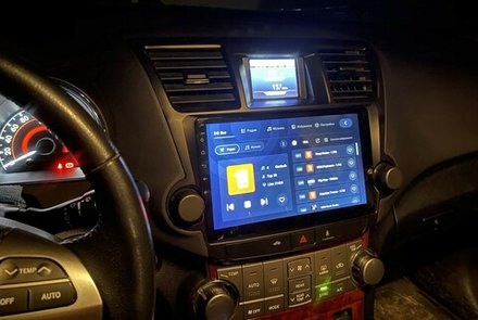 Магнитола для Toyota Highlander 2 2007-2013 XU40 - ZX553R10-7862 Android 10, ТОП процессор, SIM-слот (крутилки активные)