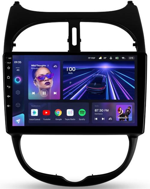 Магнитола для Peugeot 206 1998-2012 - Teyes CC3L на Android 10, 8-ядер, CarPlay, 4G SIM-слот