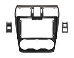Комплект рамки с разъёмами 9" Subaru Forester, Impreza, XV 2015-2018 серебристые окантовки воздуховодов