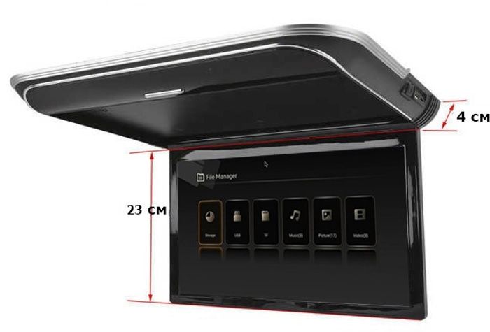 Монитор потолочный - ERGO ER15M с экраном 15.6” (1920х1080 FullHD) черн