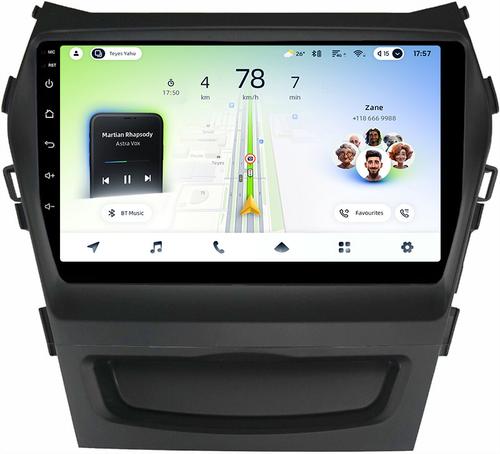 Магнитола для Hyundai Santa Fe 3 2012-2018 (климат на ШГУ) - Teyes CC4L монитор 9" IPS на Android 14, Быстрая, Snapdragon 662, CarPlay, 4G SIM-слот