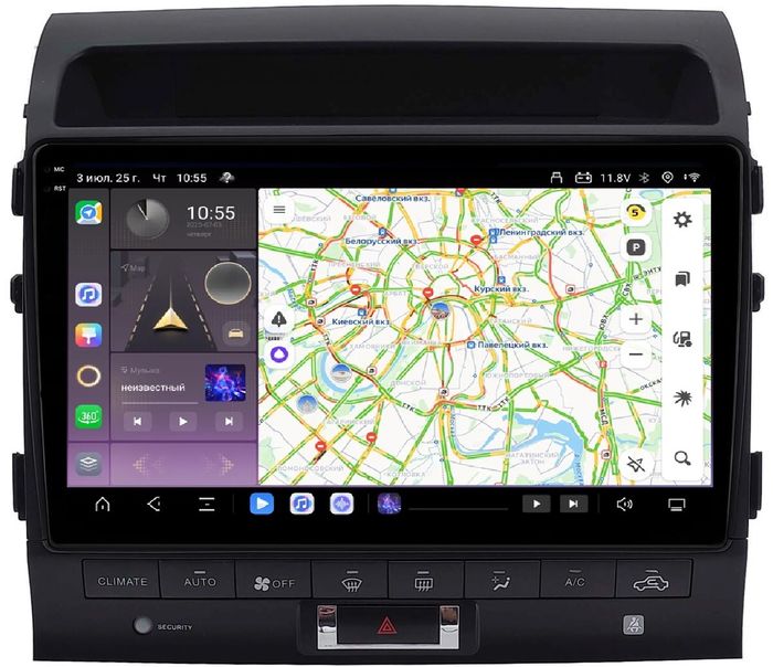Магнитола для Toyota Land Cruiser 200 2007-2015 (со штатной камерой или 360) - Kuberg SF-1620-4-ABC QLed+2K, Android 13, TS20, CarPlay, 4G SIM-слот