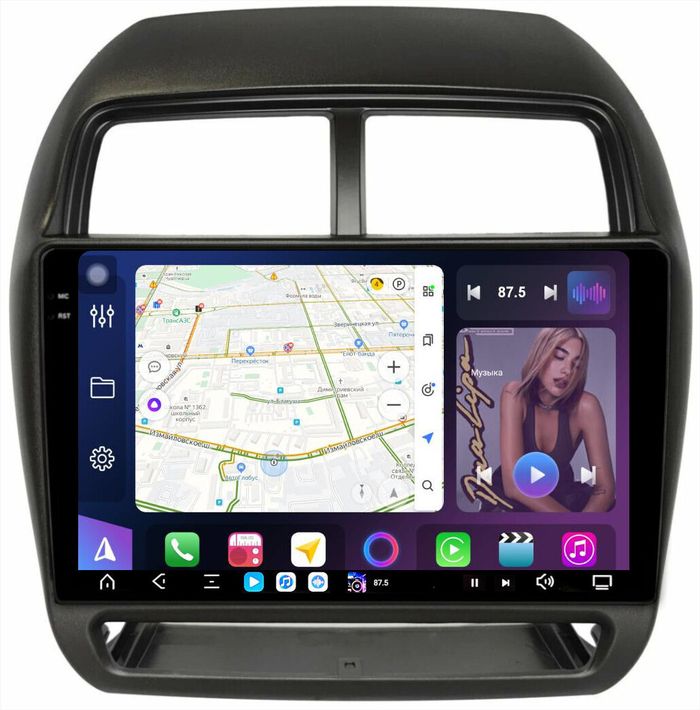 Магнитола для Mitsubishi ASX 2017+ - FarCar S500-TS20 монитор 10.36" 2K QLED на Android 14, Быстрейшая, CarPlay, 4G SIM-слот