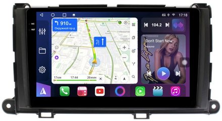 Магнитола для Toyota Sienna 3 2010-2014 - FarCar BM3006M монитор 9.5" QLED на Android 14, TS10, 4+32Гб, CarPlay, 4G SIM-слот