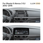Магнитола для Mazda 6 GJ 2012-2015 - Teyes LUX ONE ROUND монитор 12.3" 2K QLED на Android 10, ТОП процессор, CarPlay, 4G SIM-слот