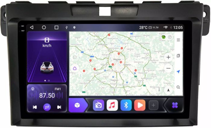 Магнитола для Mazda CX-7 2006-2012 - Kuberg OL-9509 QLed+2K, Android 12, TS10,  CarPlay, 4G SIM-слот