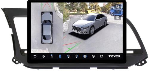 Магнитола для Hyundai Elantra 6 2016-2018 (без штатной КЗВ, рамка тип 2) - Teyes CC3-2K-360 монитор 13" 2K QLED на Android 10, 6Гб+128Гб, CarPlay, 4G SIM-слот, 4 камеры в комплекте