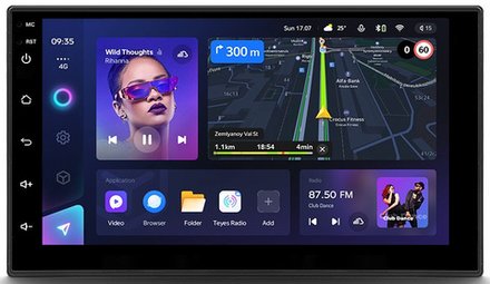 2DIN магнитола - Teyes CC3 дисплей 7" QLED на Android 10, ТОП процессор, CarPlay, 4G SIM-слот
